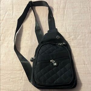 Black Quilted Crossbody Bag
